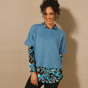 Pulóver könyökig érő ujjakkal kép