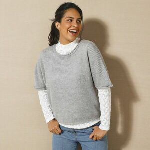 Pulóver könyökig érő ujjakkal kép