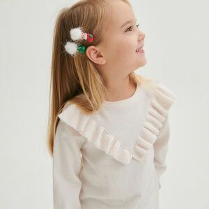 Reserved - Pulóver peplumszegéllyel - Krém kép