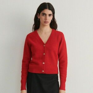 Reserved - Kardigán dekoratív gombokkal - Piros kép