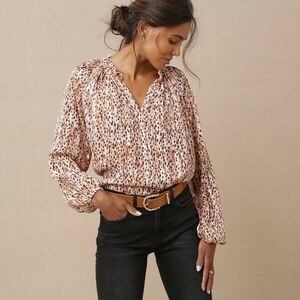 Foltmintás voile blúz kép