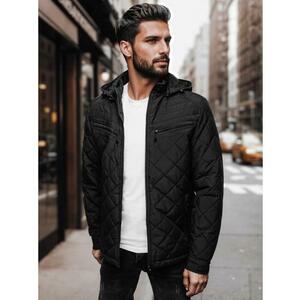 Férfi átmeneti kabát kapucnival, fekete kép