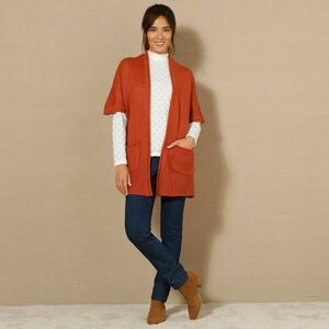 Hosszú kardigán könyökig érő ujjakkal kép