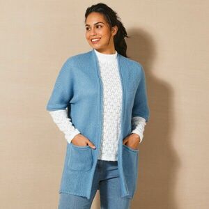 Hosszú kardigán könyökig érő ujjakkal kép