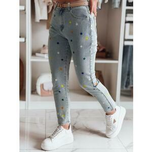 Női nadrág slim fit csillagokkal SHINYFIT kék kép