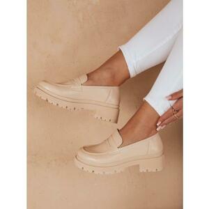 Női mokaszinok platformon TORINO bézs kép