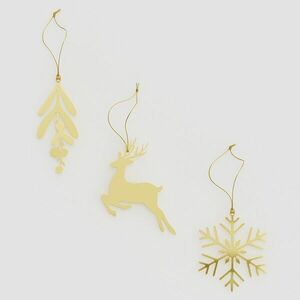 Reserved - 3 karácsonyfadísz - Arany kép