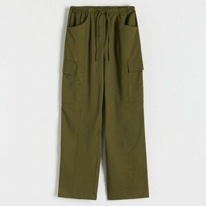 Reserved - Lyocellben gazdag cargo nadrág - Khaki kép