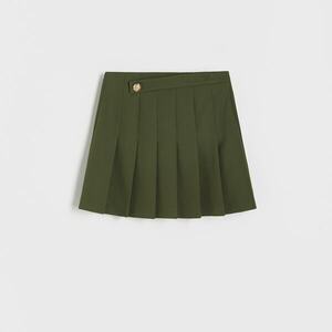 Reserved - Redőzött mini szoknya - Khaki kép