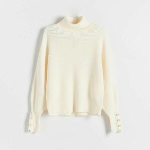 Reserved - Garbó dekoratív gombokkal - Krém kép