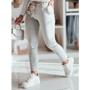 Női chino nadrág övvel ROSSALI világosszürke kép