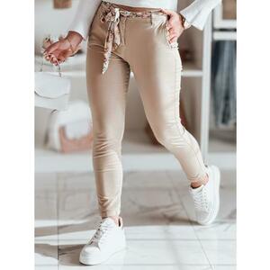 Női chino nadrág övvel ROSSALI sötét bézs kép