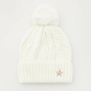 Reserved - Beanie sapka bojttal - Krém kép