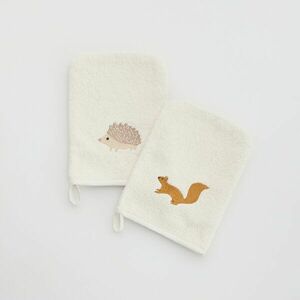 Reserved - 2 darab mosdókesztyű - Krém kép