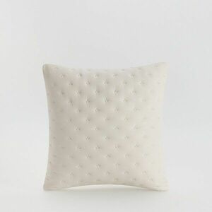 Reserved - Pamut párnahuzat hímzett díszítéssel - Bézs kép