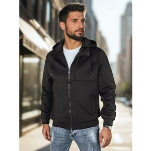 Férfi átmeneti kabát kapucnival, fekete kép