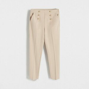 Reserved - Nadrág aranytónusú gombokkal - Bézs kép