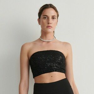 Reserved - Flitteres top - Fekete kép