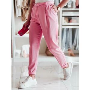 PLISSO rózsaszín elegáns női nadrág övvel kép