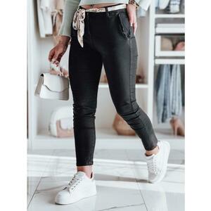 ROSSALI fekete chino nadrág övvel kép