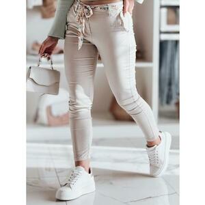 Női chino nadrág övvel ROSSALI világos bézs kép