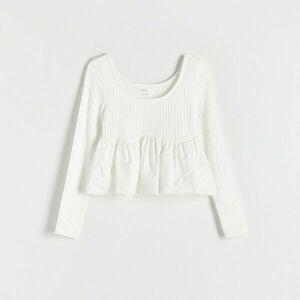 Reserved - Peplumblúz - Krém kép