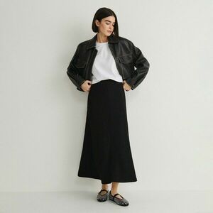 Reserved - Bordás kötésű midiszoknya - Fekete kép