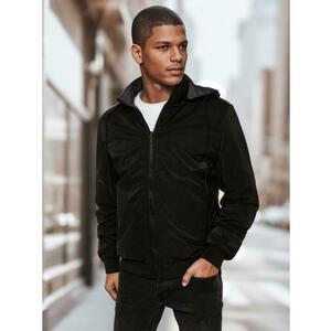 Férfi kétoldalas kabát kapucnival, fekete kép