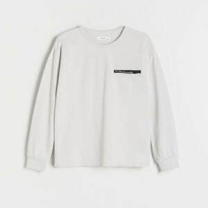 Reserved - Oversized hosszú ujjú póló - Világosszürke kép