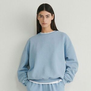 Reserved - Oversized, pamutban gazdag melegítőfelső - Kék kép