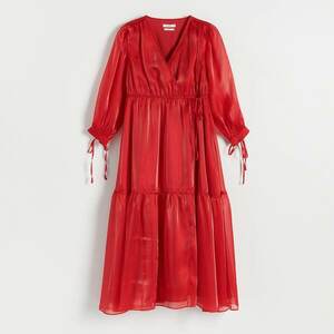 Reserved - Kötözős átlapolt ruha - Piros kép