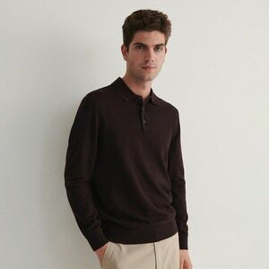 Reserved - Hosszú ujjú, pamut pólóing - Bordó kép