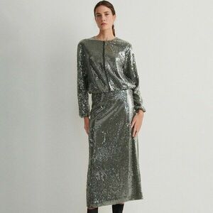 Reserved - Midi szoknya - Khaki kép