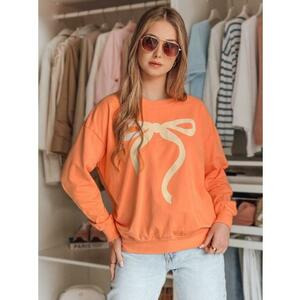 Női pulóver SOFTTIE, egy méret, oversize, narancssárga kép