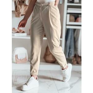 Elegáns női nadrág övvel PLISSO bézs kép