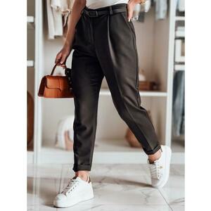 Elegáns női nadrág övvel PLISSO fekete kép