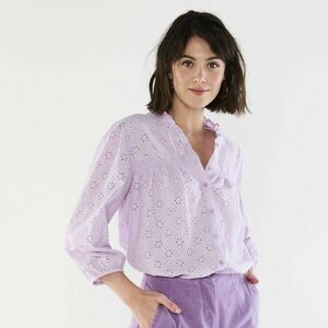 Madeira blúz fodros fodros és 3/4-es ujjakkal kép