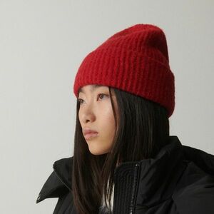 Reserved - Gyapjúkeverék beanie sapka - Bordó kép