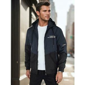 Férfi átmeneti kabát kapucnival, kék kép