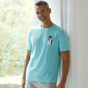 Rövid ujjú pizsamapóló, szörf motívummal kép