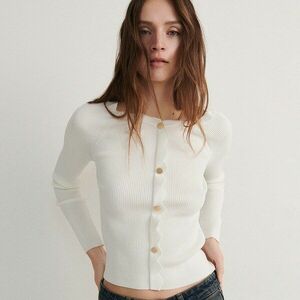 Reserved - Felső dekoratív nyakrésszel - Krém kép