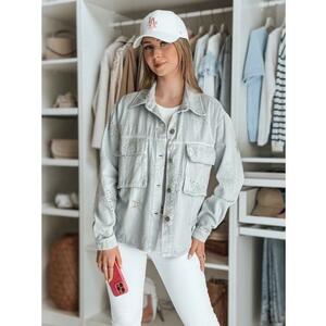 STRASHINE női átmeneti kabát csillagokkal, világosszürke, L méret kép