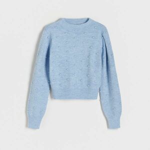 Reserved - Pulóver dekoratív díszítéssel - Kék kép