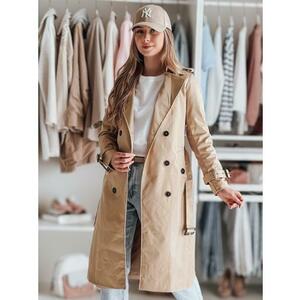 Női hosszú kabát övvel SLIMFOTA kamel kép