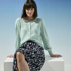 Pulóver kerek nyakú és áttört pulóver kép