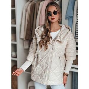 Női átmeneti steppelt kabát oversize PUFFILOF világos bézs kép