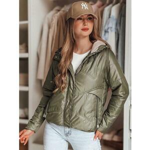 Női steppelt kabát kapucnival NIVESSO zöld kép