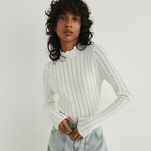 Reserved - Srukturált kötésű felső - Krém kép