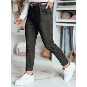 Női slim fit nadrág övvel LINESKA khaki kép