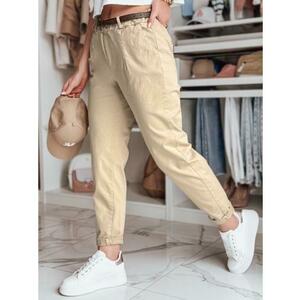 Női chino nadrág övvel RELCIX sötét bézs kép